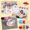 Punch Needle Coaster Kit for Beginners – 6 Floral Patterns, Embroidery Punch Needle Kit with Yarn, Adhesive Felt, Hoop, Instructions – DIY Coaster Art for Adults & Kids